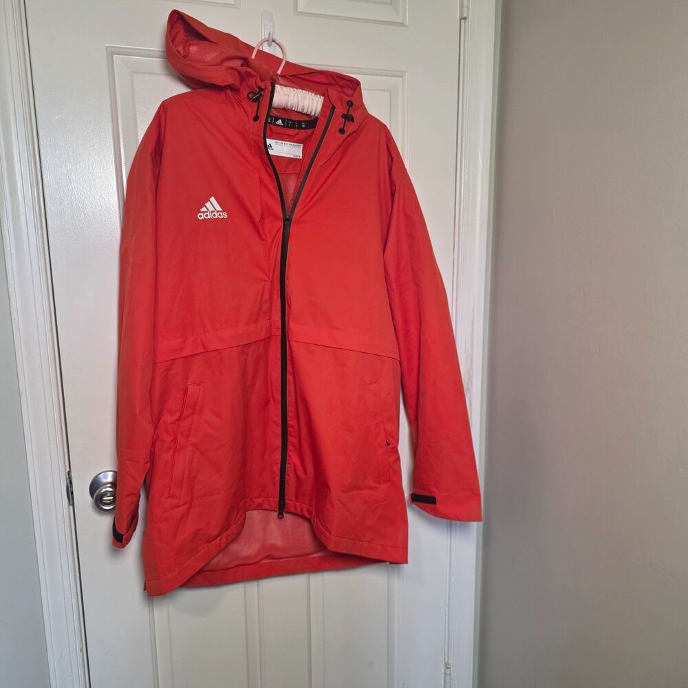 Adidas Gamemode Rain Jacket NWT Size Large in Orange - Picture 8 of 16
